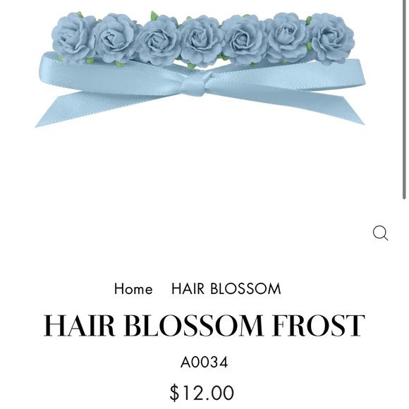 Danse de Paris FLORETTE TUTU WHITE with hair blossom, blue floral child Large - Picture 12 of 14